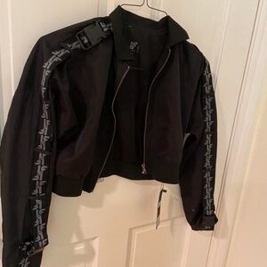 LF black cropped jacket